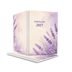 Könyvelői határidőnapló 2027 (Levendula - névvel ellátott)